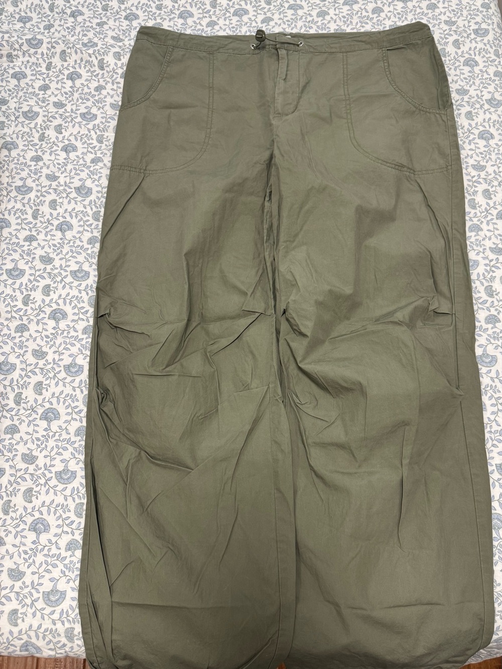 Olive Green Womens Casual Cargo Pants